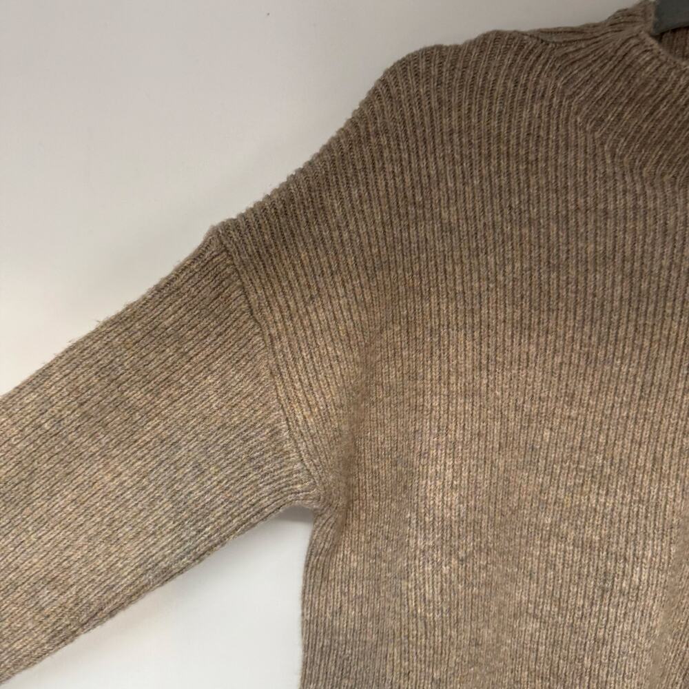 Abercrombie & Fitch Jumper Sweater Womens XS Light Brown Long Sleeve High Neck - Picture 6 of 9